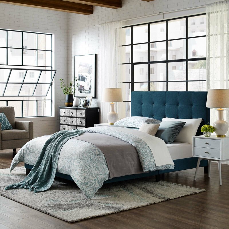 Swisher tufted low online profile platform bed